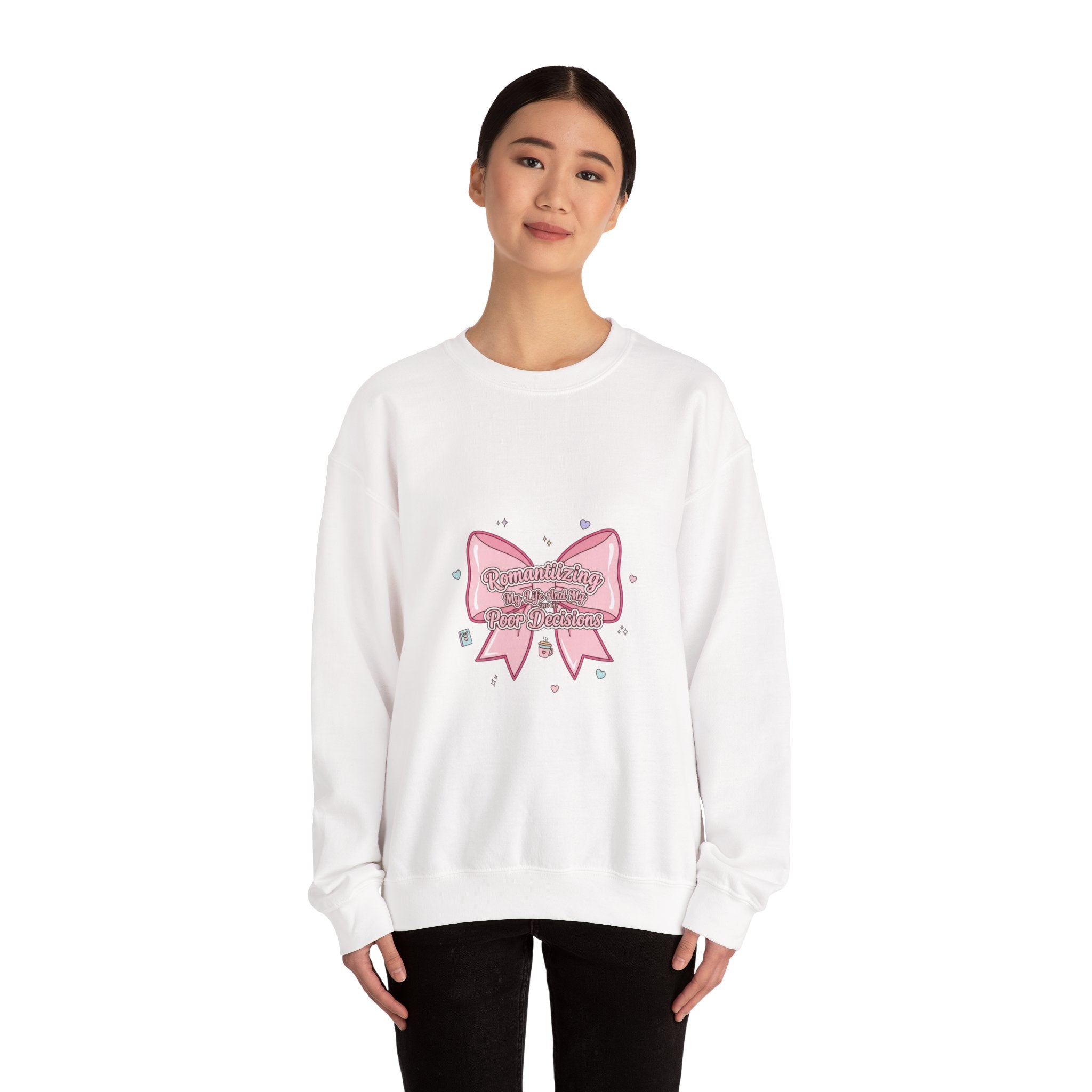 Coquette Ribbon Bow Sweatshirt | pastel humor, lace aesthetic