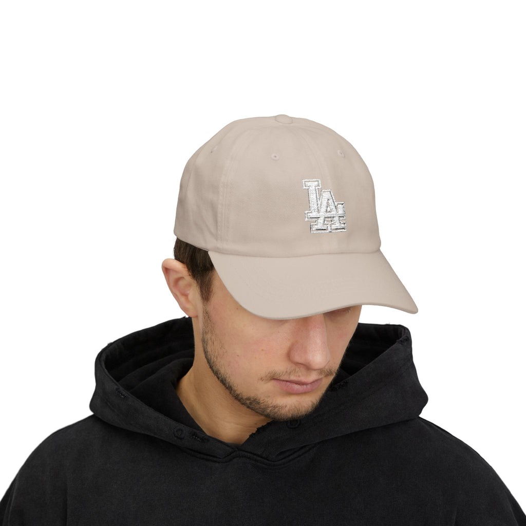 LA Distressed Logo Dad Cap - Vintage Baseball Hat